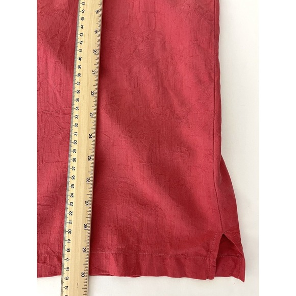 Tommy Bahama Shirt Mens Extra Large XL Button Front Short Sleeve Silk Orange - Picture 6 of 8